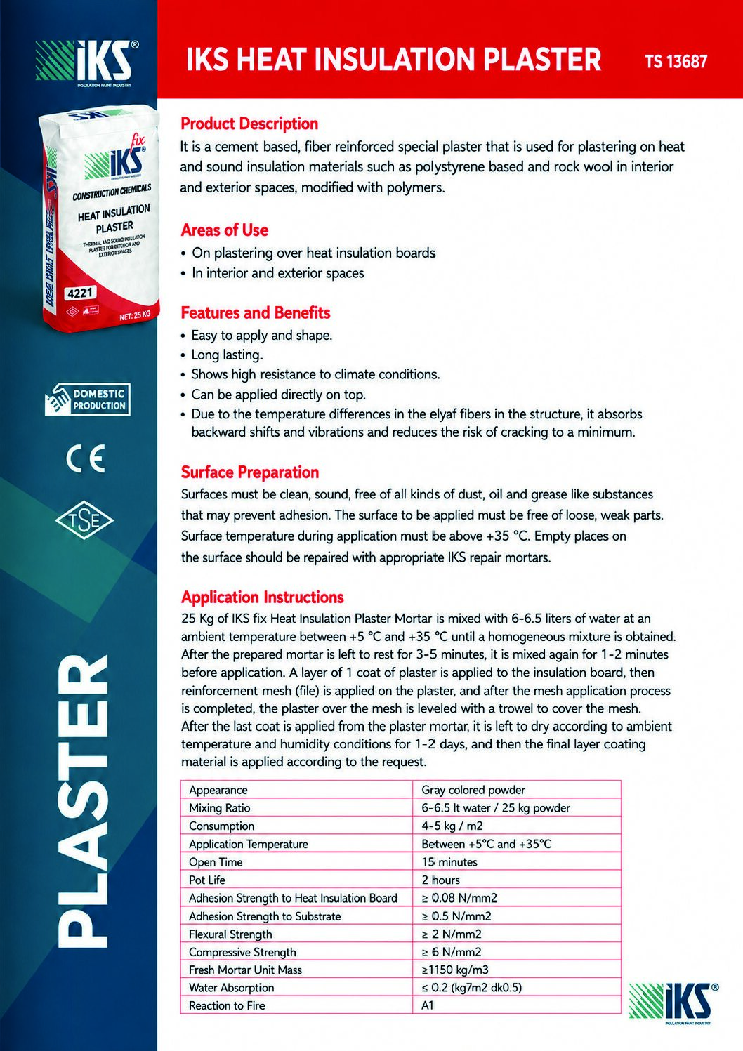İKS Heat Insulation Plaster